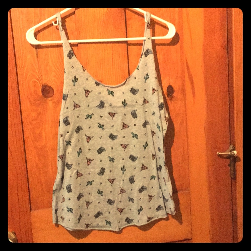 BDG urban outfitters western cactus cowboy tank🌵